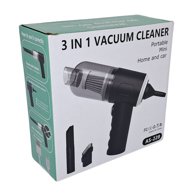 Mini aspiradora vacuum 3 en 1