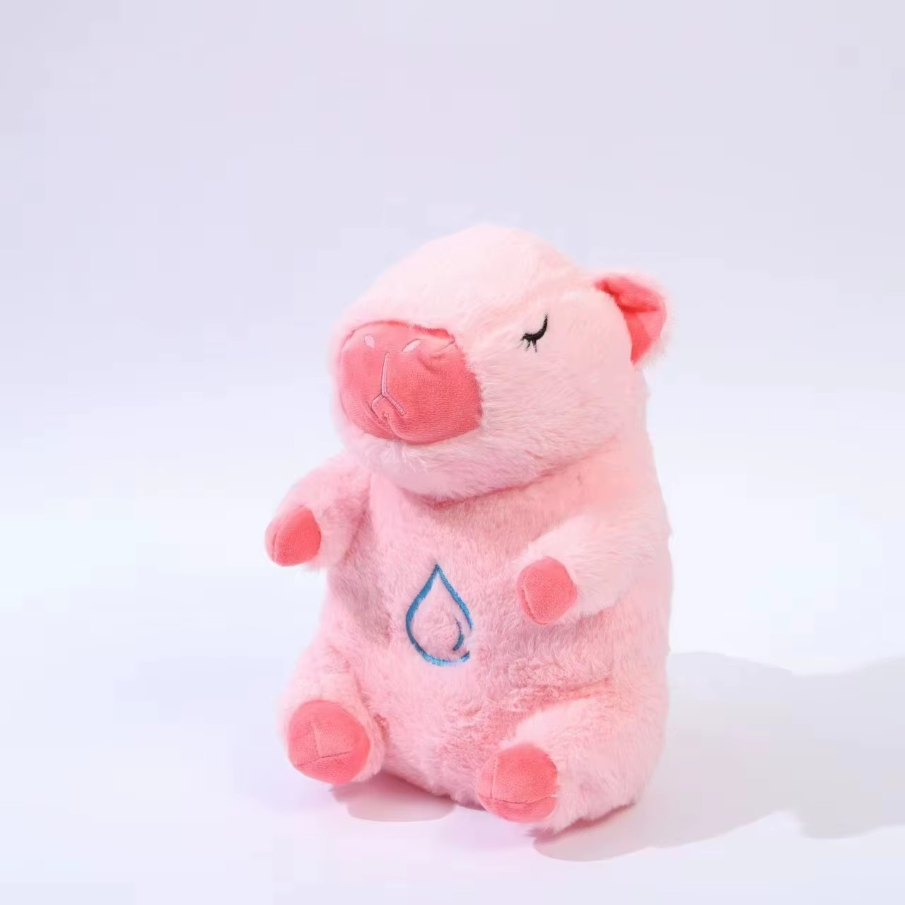 CAPIBARA ROSA Y MARRON QUE RESPIRA