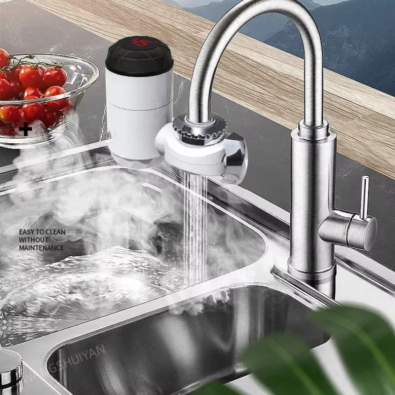 Calentador de Agua Eléctrico con Pantalla de Temperatura para Cocina