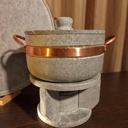 Conjunto Gourmet de Piedra Natural para Churrasco & Fondue – Edición Limitada