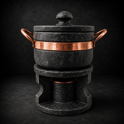 Conjunto Gourmet de Piedra Natural para Churrasco & Fondue – Edición Limitada