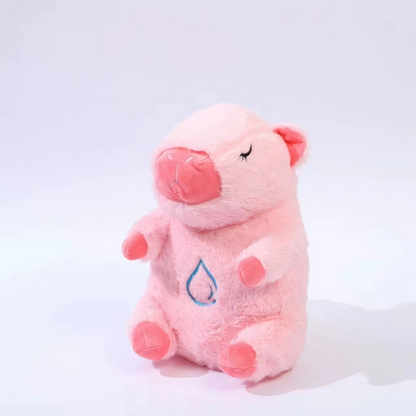 CAPIBARA ROSA Y MARRON QUE RESPIRA