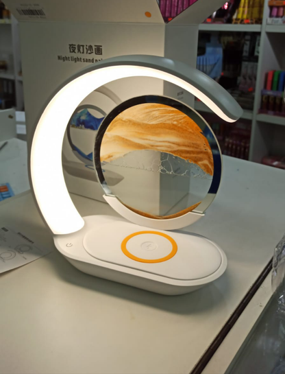 Lámpara con Reloj de Arena