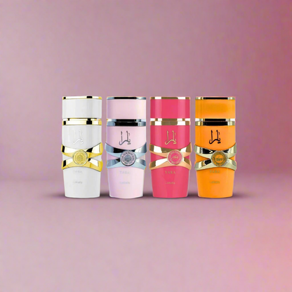 4 Mini perfumes Yara Lattafa colección exclusiva 5ml