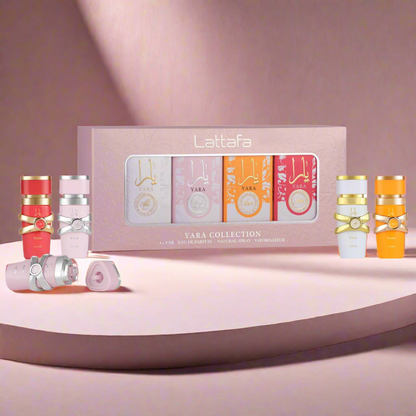 4 Mini perfumes Yara Lattafa colección exclusiva 5ml
